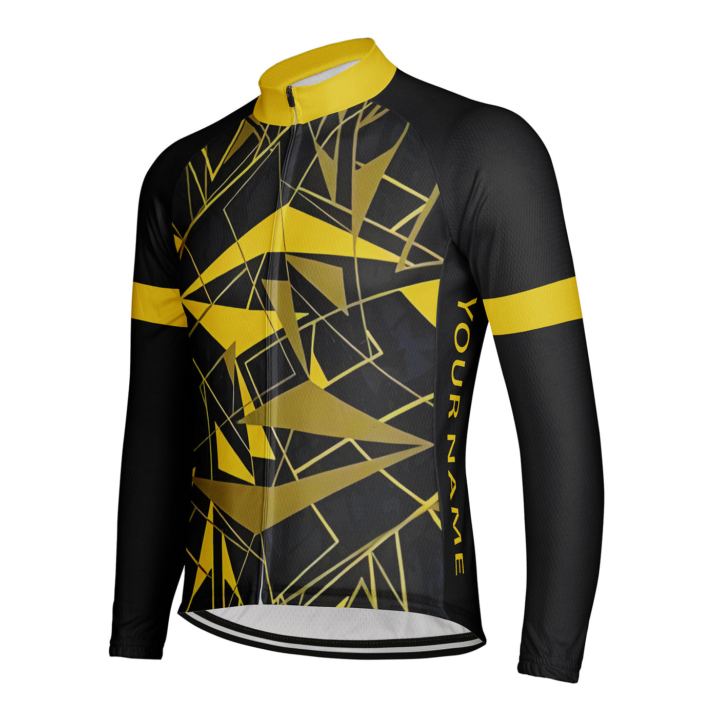 Customized Fragments Splatter Men's Winter Thermal Fleece Cycling Jersey Long Sleeve