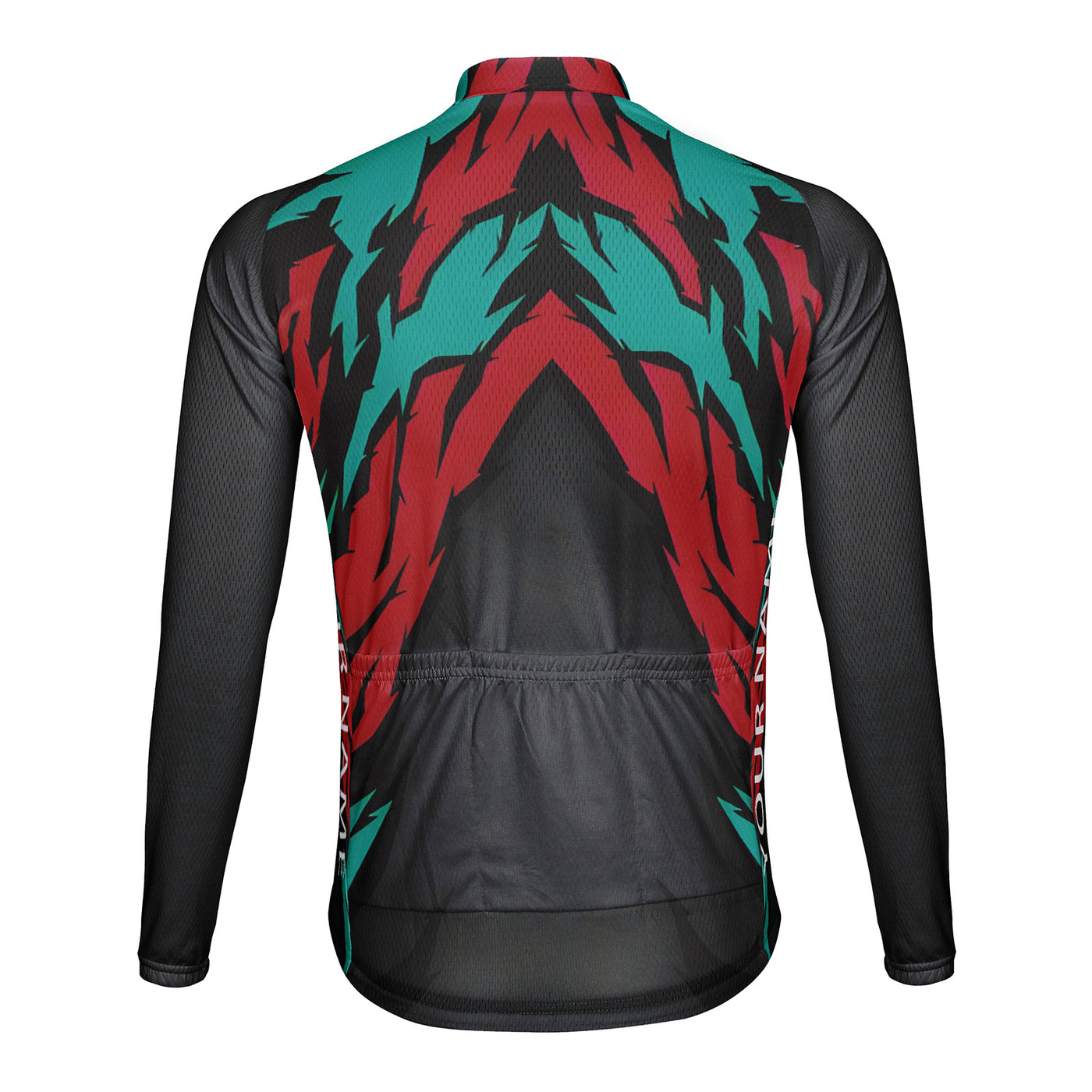 Customized Colorful Tiger Stripe Men's Winter Thermal Fleece Cycling Jersey Long Sleeve