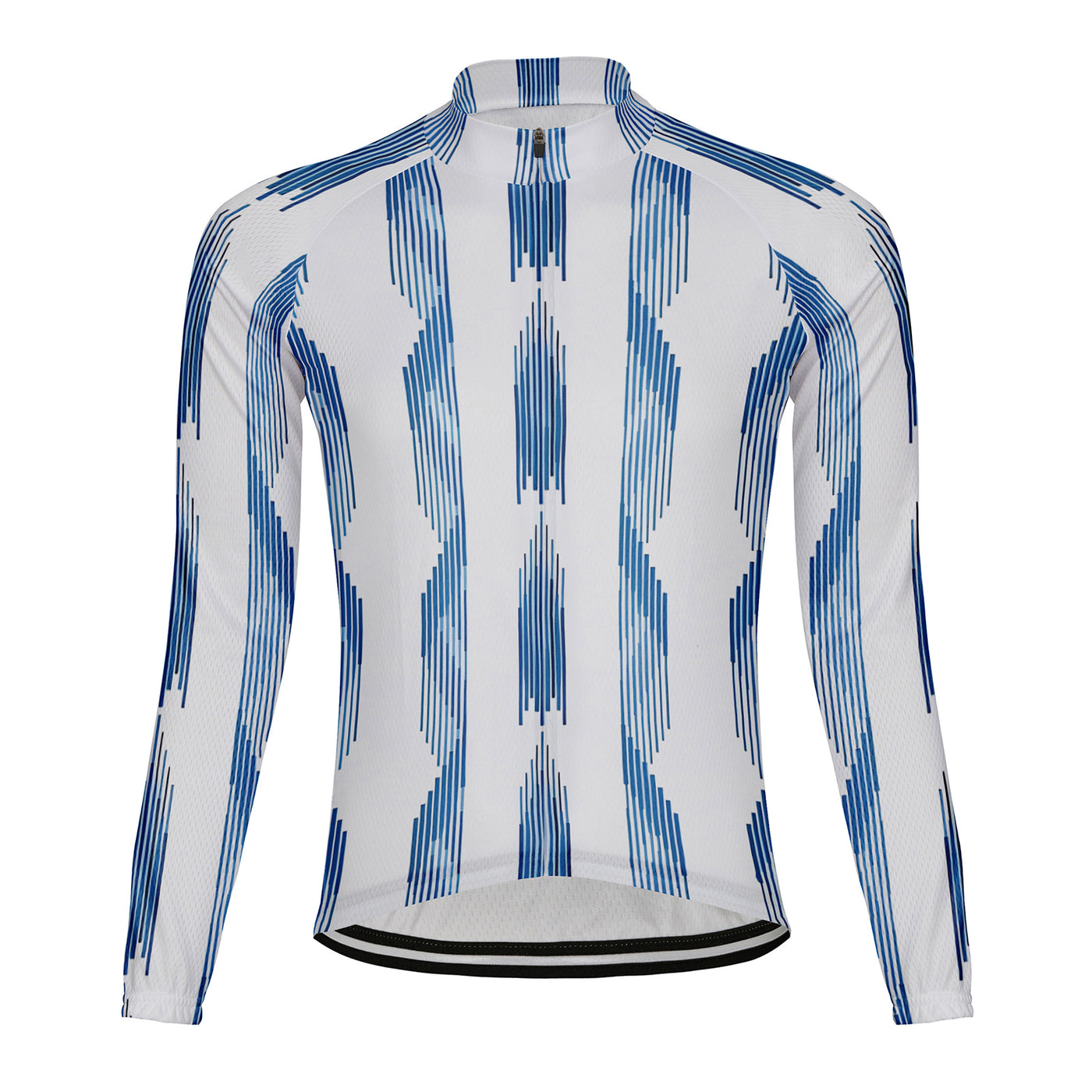 Customized Blue Rhythm Men's Winter Thermal Fleece Cycling Jersey Long Sleeve