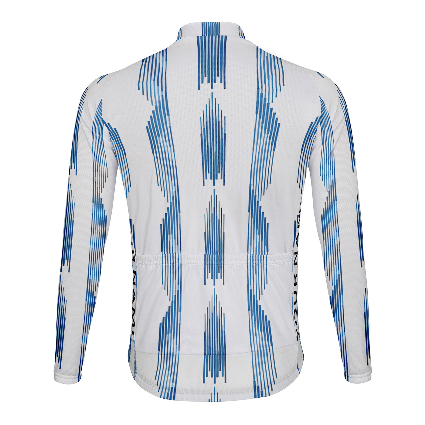 Customized Blue Rhythm Men's Winter Thermal Fleece Cycling Jersey Long Sleeve