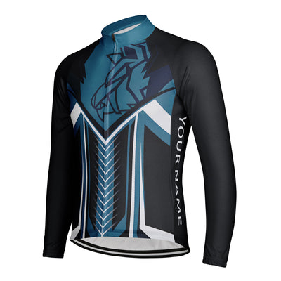 Customized Lanfeng Tower Shadow Men's Cycling Jersey Long Sleeve