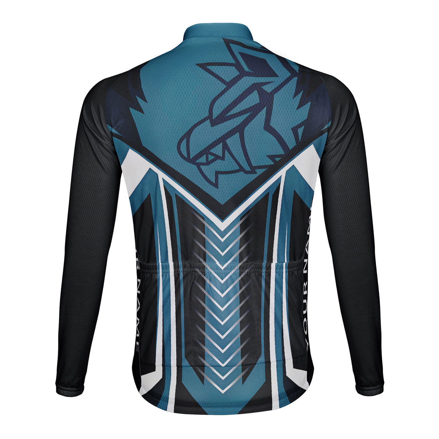 Customized Lanfeng Tower Shadow Men's Winter Thermal Fleece Cycling Jersey Long Sleeve