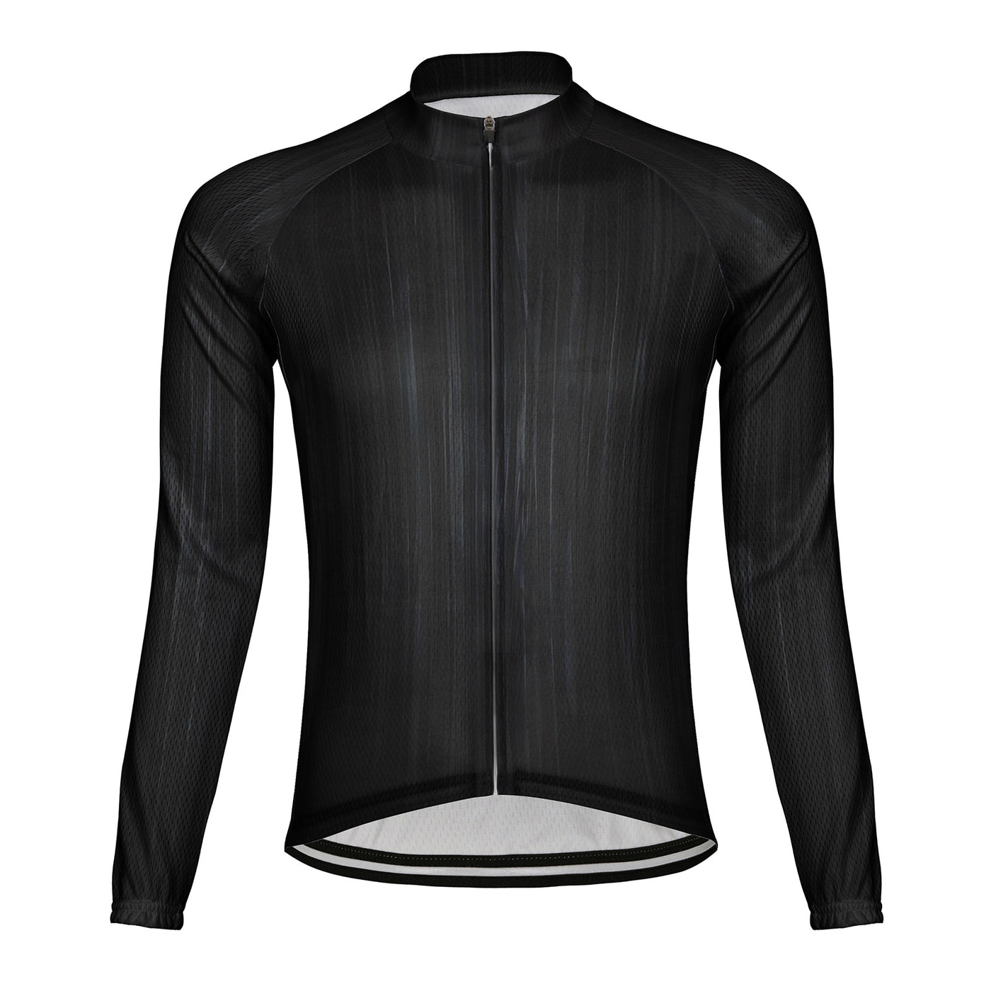 Customized Wood Grain Men's Cycling Jersey Long Sleeve
