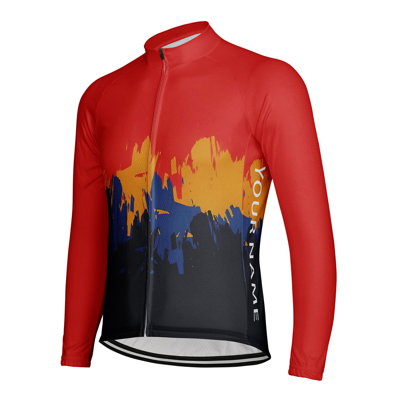 Customized Music Festival Graffiti Men's Cycling Jersey Long Sleeve