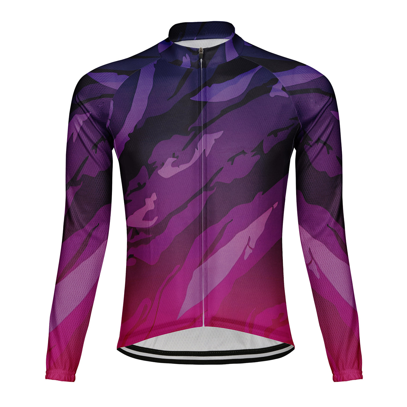 Customized Line Illusion Men's Cycling Jersey Long Sleeve