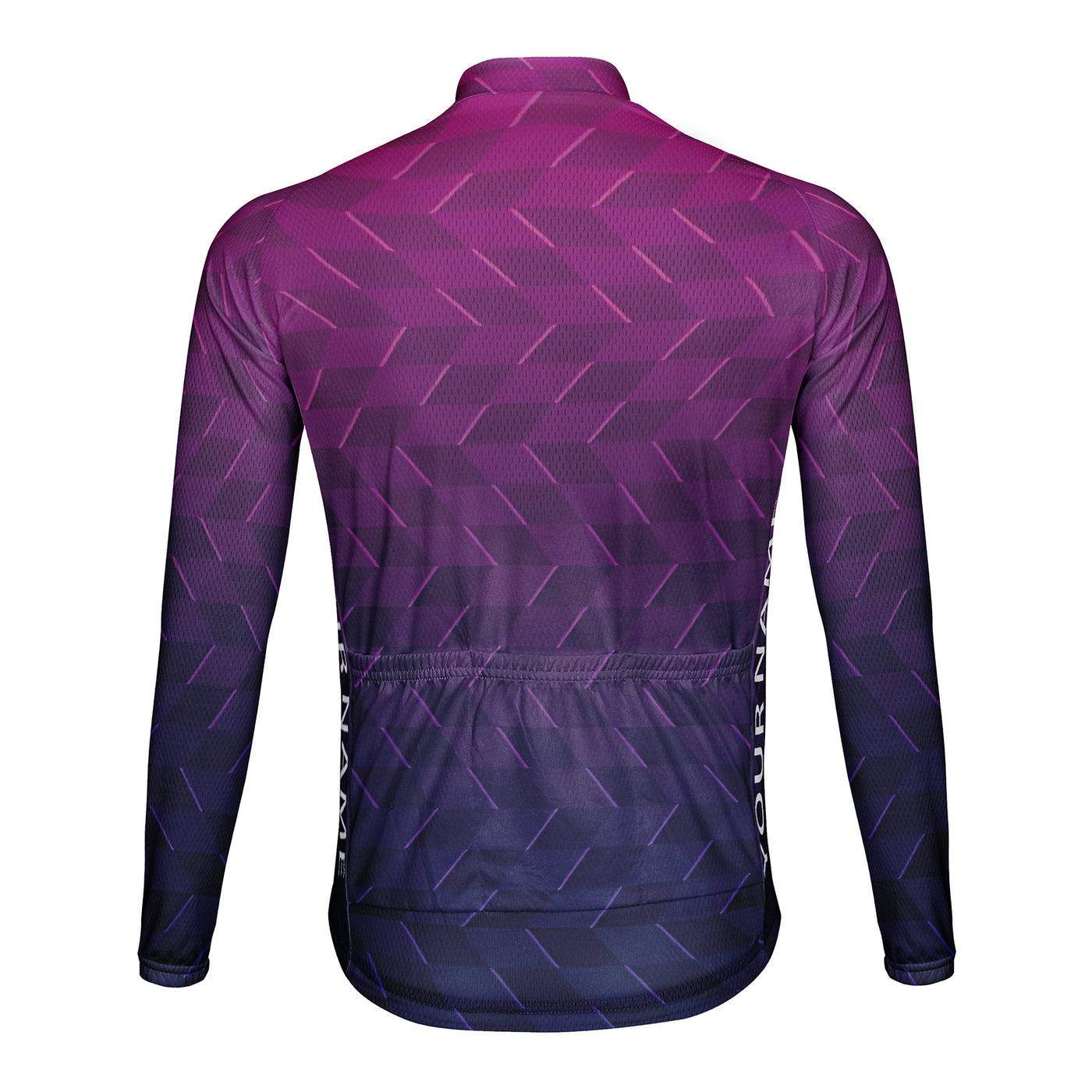 Customized Ziling Geometric Solid Men's Cycling Jersey Long Sleeve
