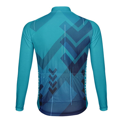 Customized Technology Arrow Men's Winter Thermal Fleece Cycling Jersey Long Sleeve