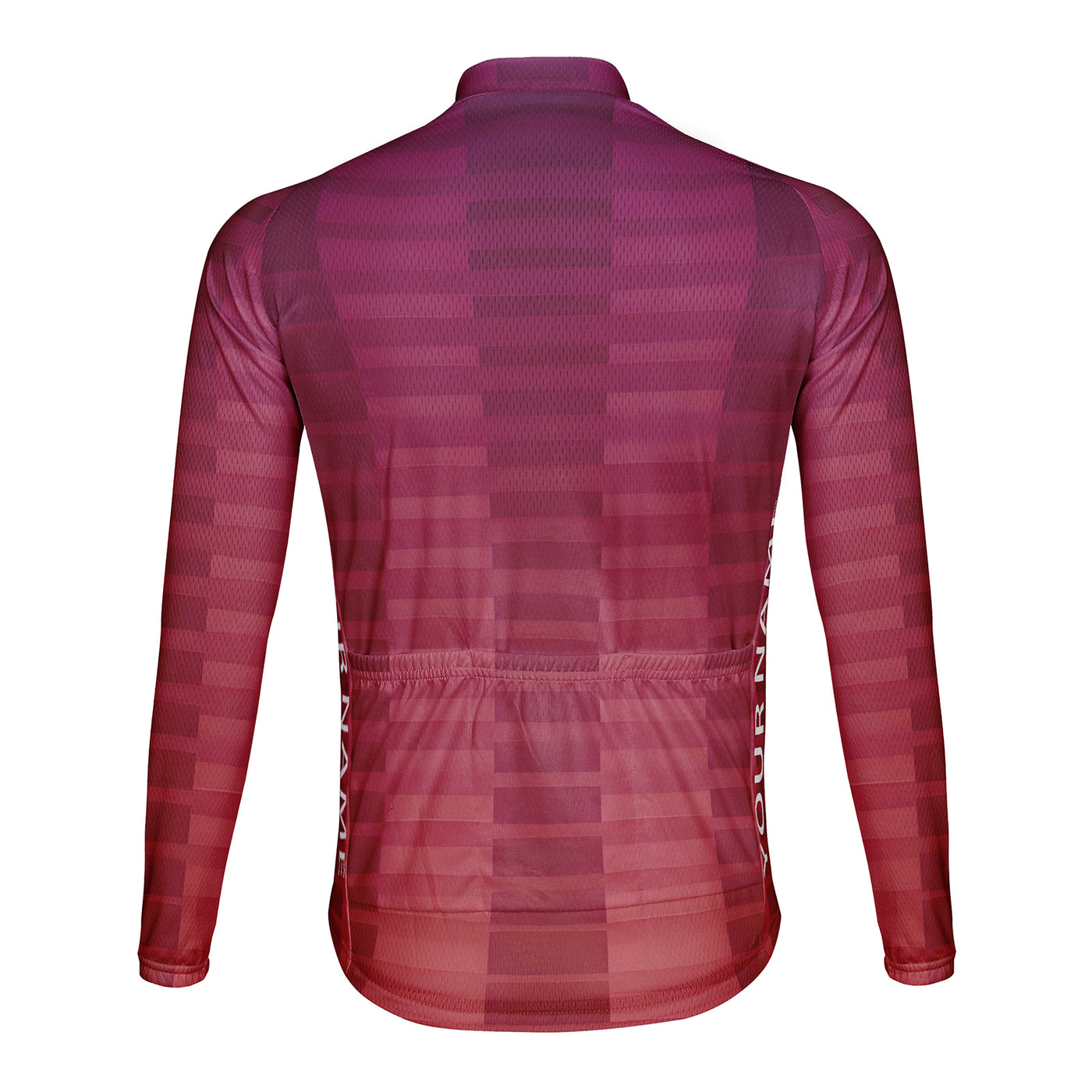 Customized Red Rhyme And Overlapping Shadows Men's Cycling Jersey Long Sleeve