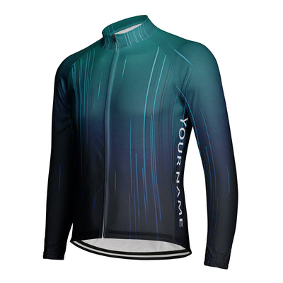 Customized Raindrop Men's Cycling Jersey Long Sleeve