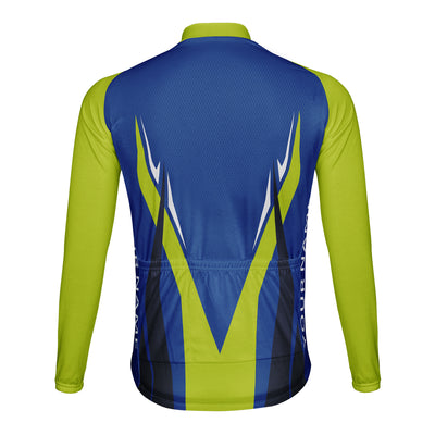 Customized The Fire Of Victory Men's Winter Thermal Fleece Cycling Jersey Long Sleeve