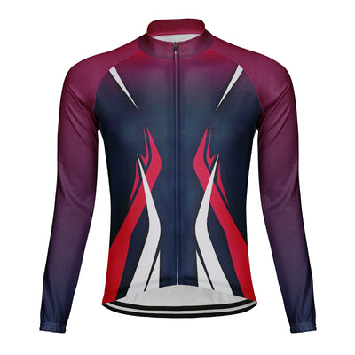 Customized The Fire Of Victory Men's Winter Thermal Fleece Cycling Jersey Long Sleeve