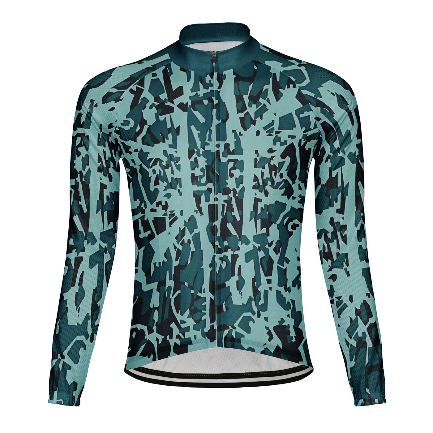 Customized Jungle Camouflage Men's Cycling Jersey Long Sleeve