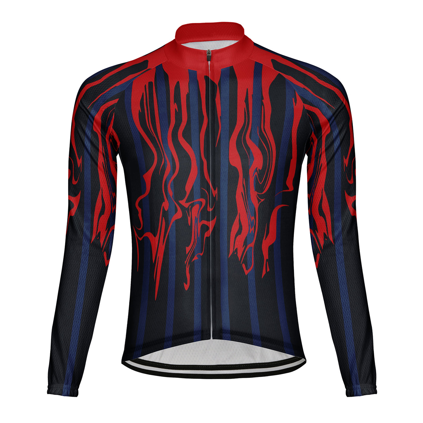 Customized Red Hokage Men's Cycling Jersey Long Sleeve