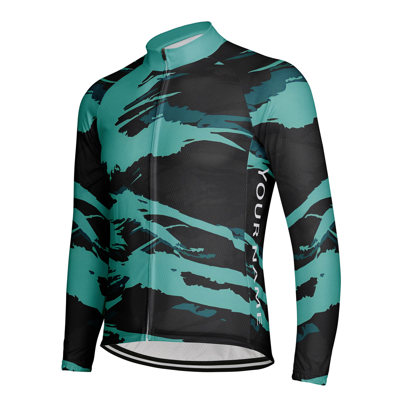 Customized Landscape Oil Painting Men's Cycling Jersey Long Sleeve