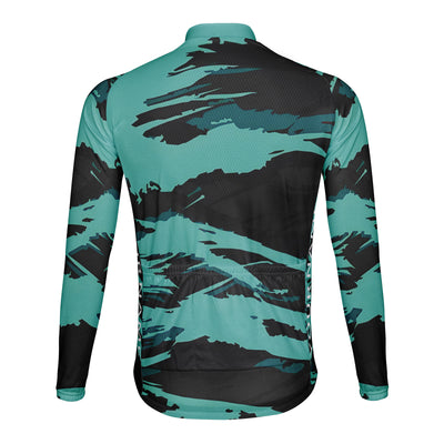 Customized Landscape Oil Painting Men's Cycling Jersey Long Sleeve