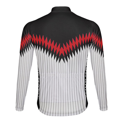 Customized Pearl Charm Men's Winter Thermal Fleece Cycling Jersey Long Sleeve