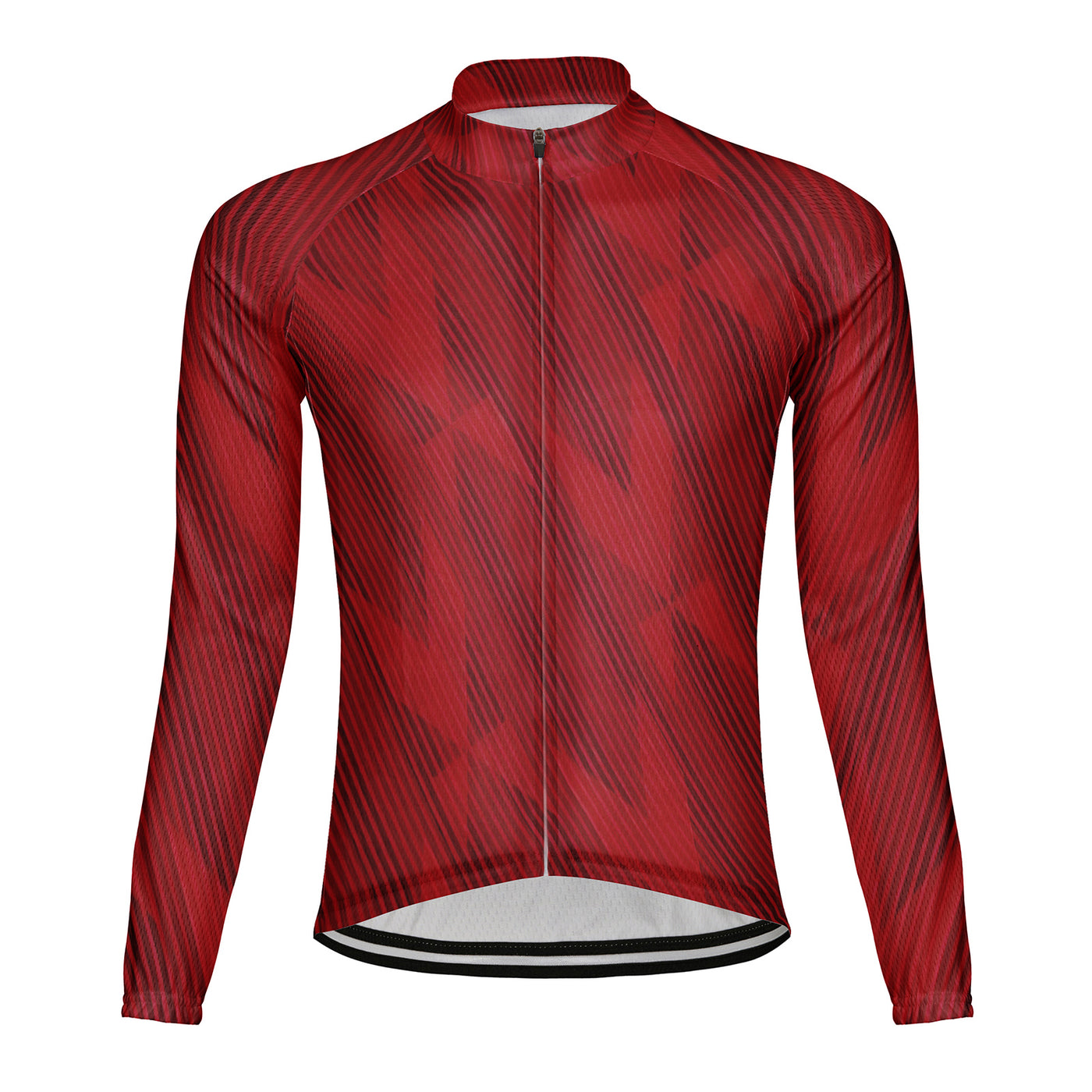 Customized Diagonal Line Men's Cycling Jersey Long Sleeve
