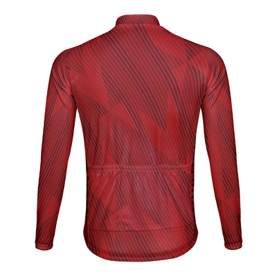 Customized Diagonal Line Men's Cycling Jersey Long Sleeve