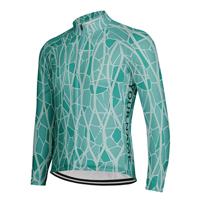 Customized Speckled Pattern Men's Cycling Jersey Long Sleeve