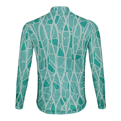 Customized Speckled Pattern Men's Cycling Jersey Long Sleeve
