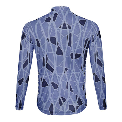 Customized Speckled Pattern Men's Cycling Jersey Long Sleeve