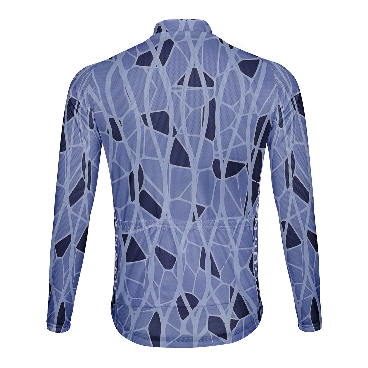 Customized Speckled Pattern Men's Winter Thermal Fleece Cycling Jersey Long Sleeve