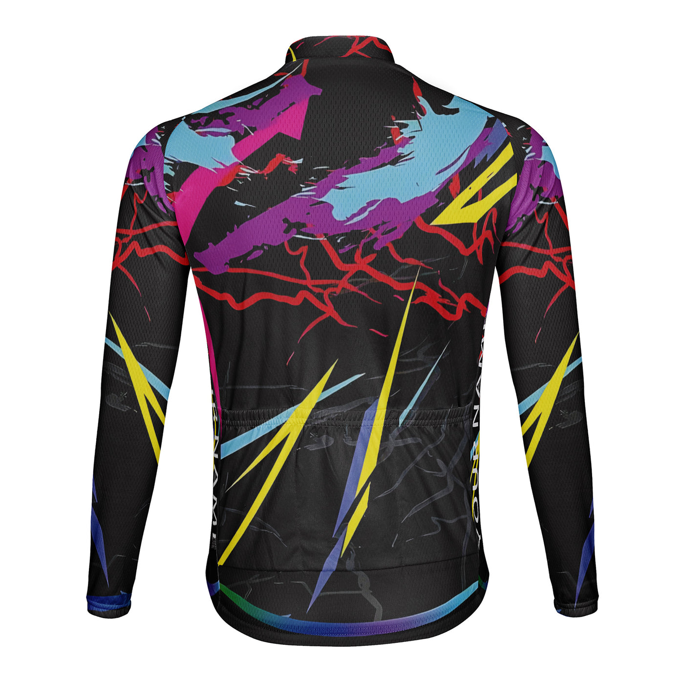 Customized Neon Lightning Phantom Men's Cycling Jersey Long Sleeve