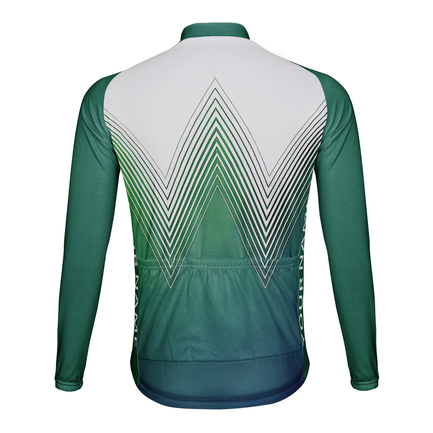 Customized W-shaped Men's Winter Thermal Fleece Cycling Jersey Long Sleeve