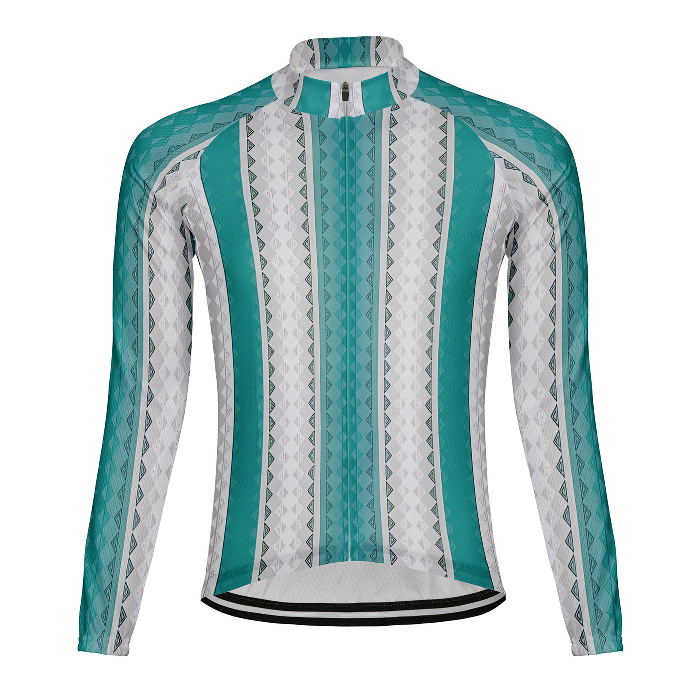 Customized Retro Stripes Men's Cycling Jersey Long Sleeve