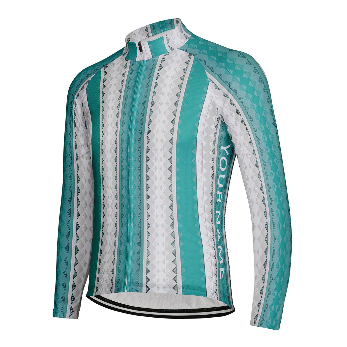 Customized Retro Stripes Men's Cycling Jersey Long Sleeve
