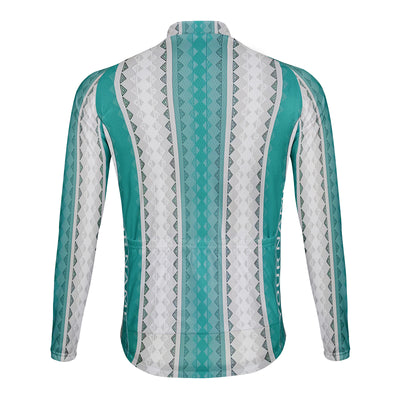 Customized Retro Stripes Men's Cycling Jersey Long Sleeve
