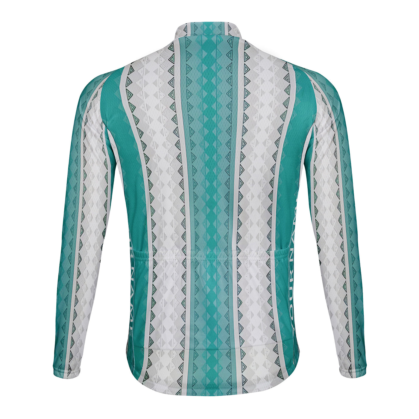 Customized Retro Stripes Men's Winter Thermal Fleece Cycling Jersey Long Sleeve