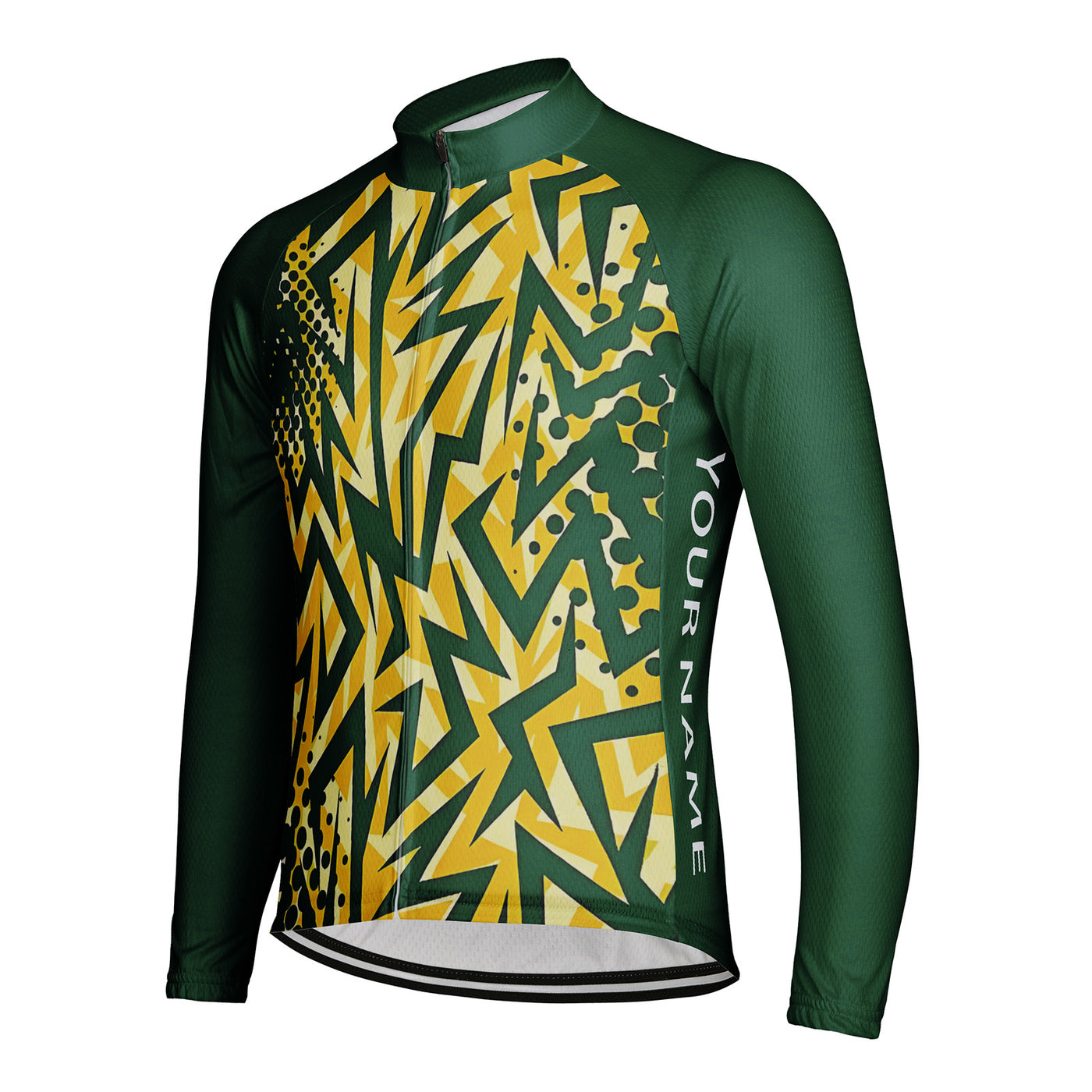 Customized Retro Radio Wave Men's Cycling Jersey Long Sleeve