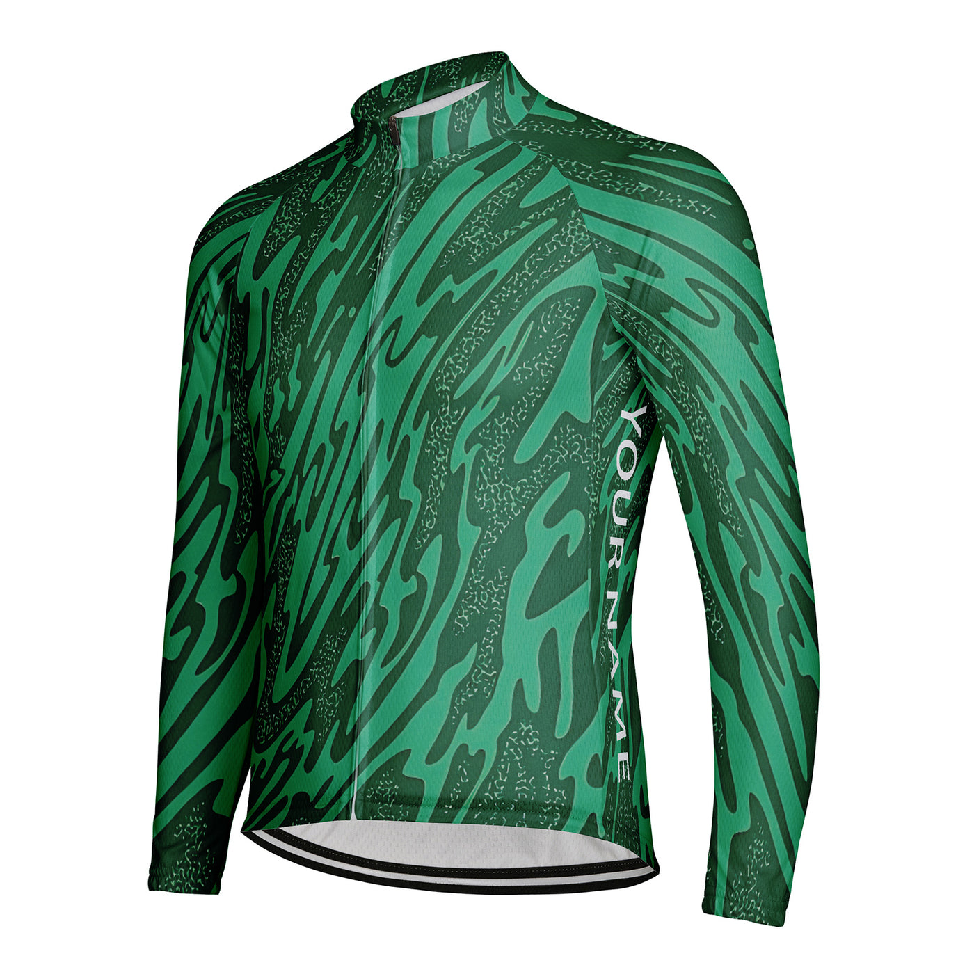 Customized Green Lake Men's Cycling Jersey Long Sleeve