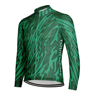 Customized Green Lake Men's Cycling Jersey Long Sleeve