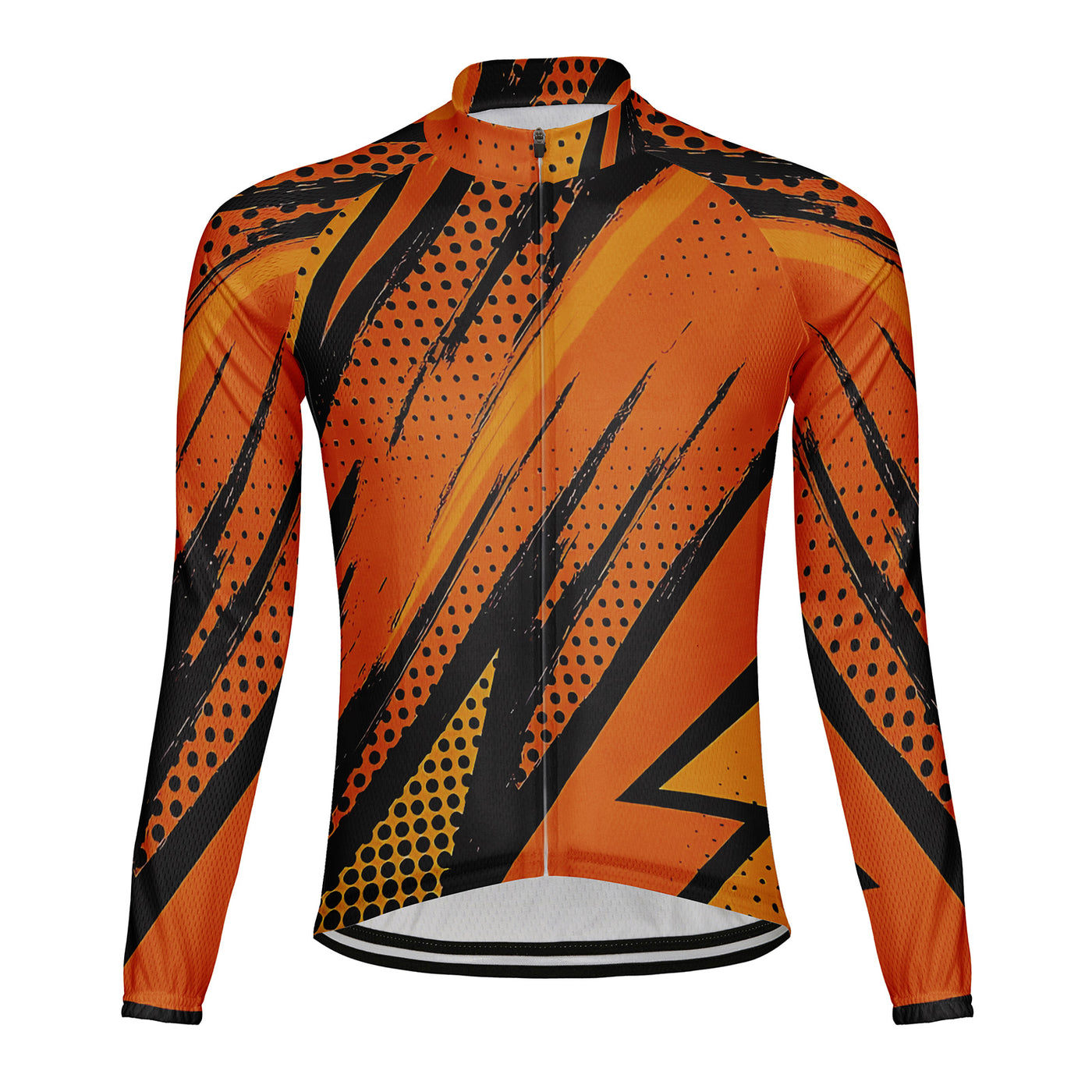 Customized thunder and lightning Men's Winter Thermal Fleece Cycling Jersey Long Sleeve