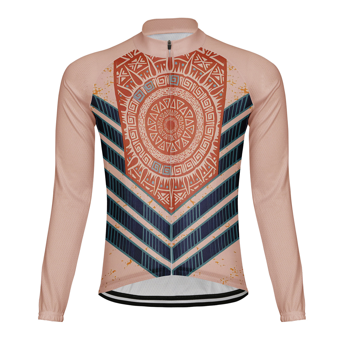 Customized Mysterious Totem Men's Winter Thermal Fleece Cycling Jersey Long Sleeve