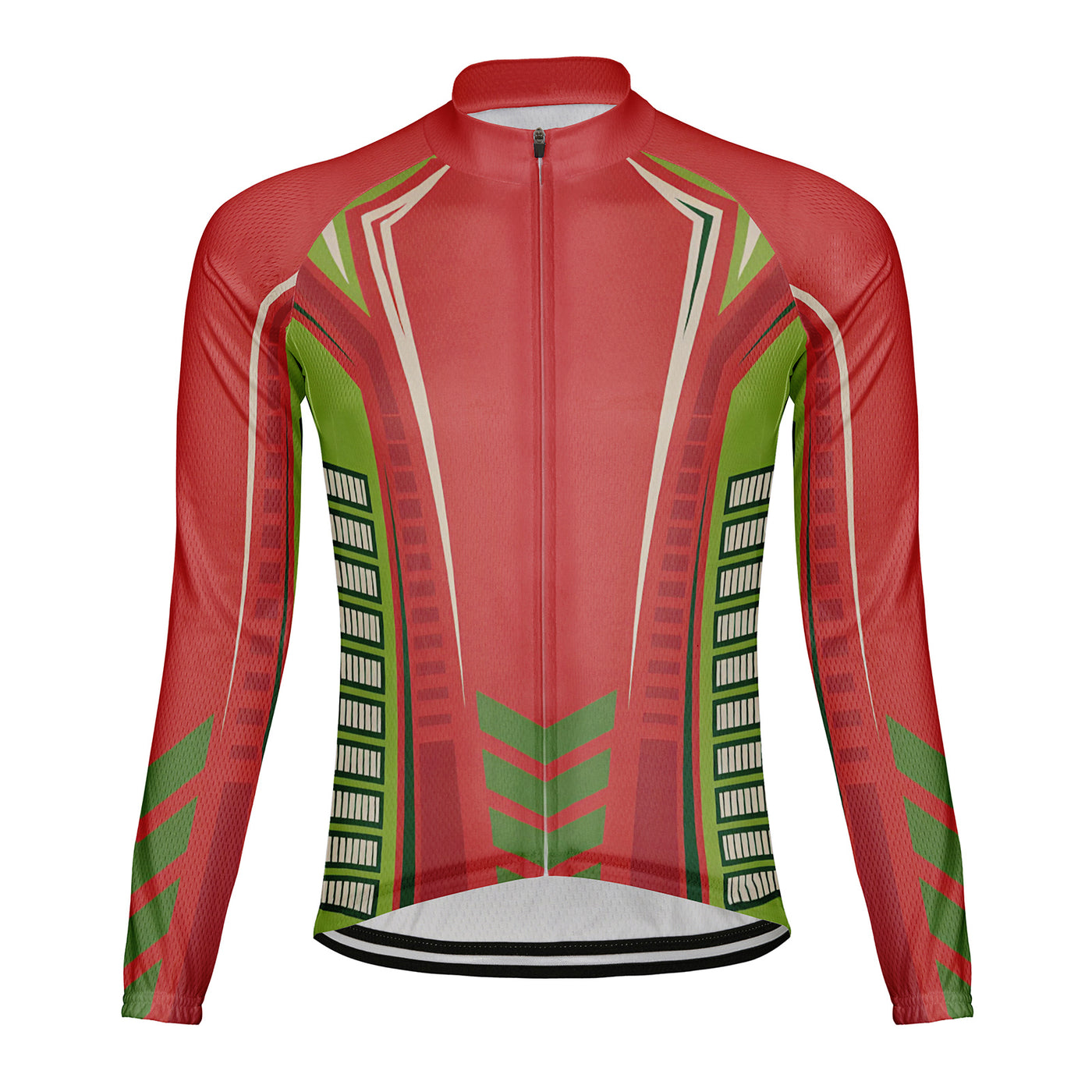 Customized Neon Contrasting Colors Men's Cycling Jersey Long Sleeve