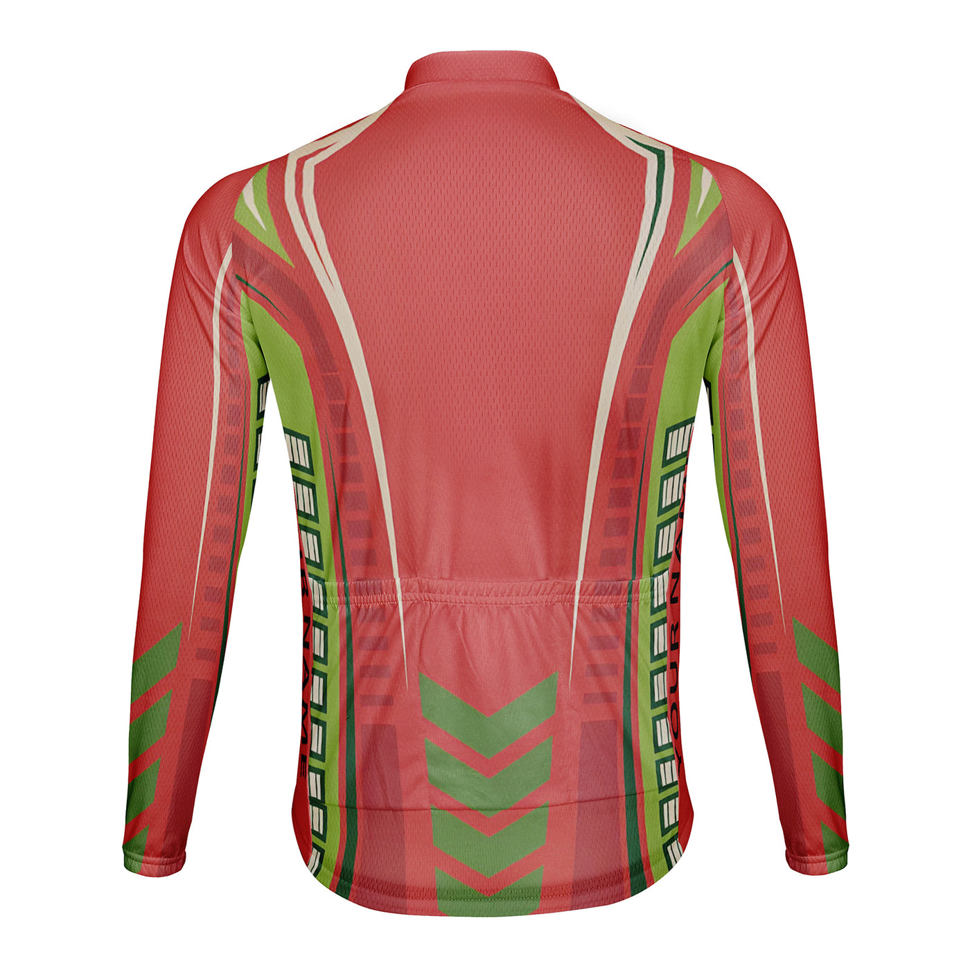 Customized Neon Contrasting Colors Men's Winter Thermal Fleece Cycling Jersey Long Sleeve