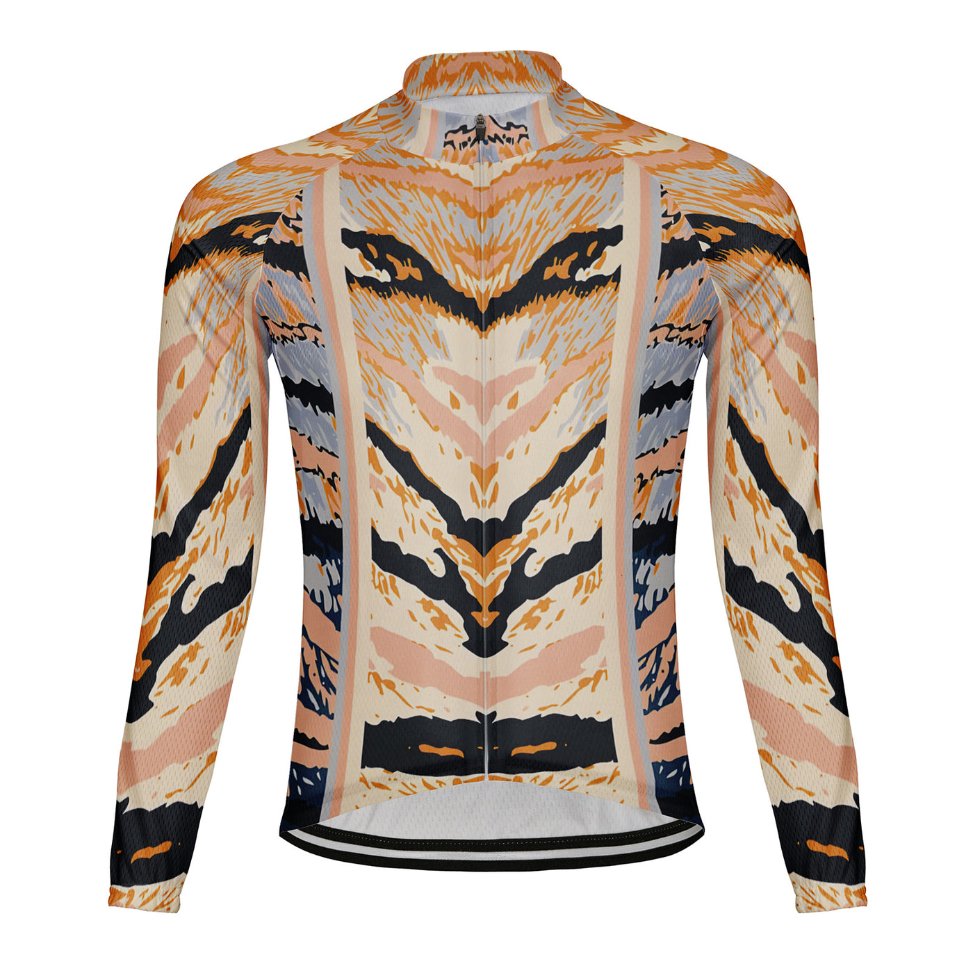 Customized Cat Pattern Men's Cycling Jersey Long Sleeve