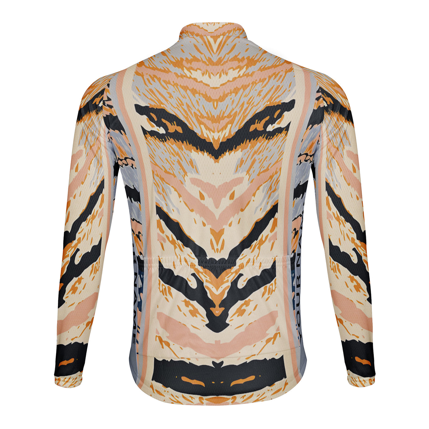 Customized Cat Pattern Men's Cycling Jersey Long Sleeve