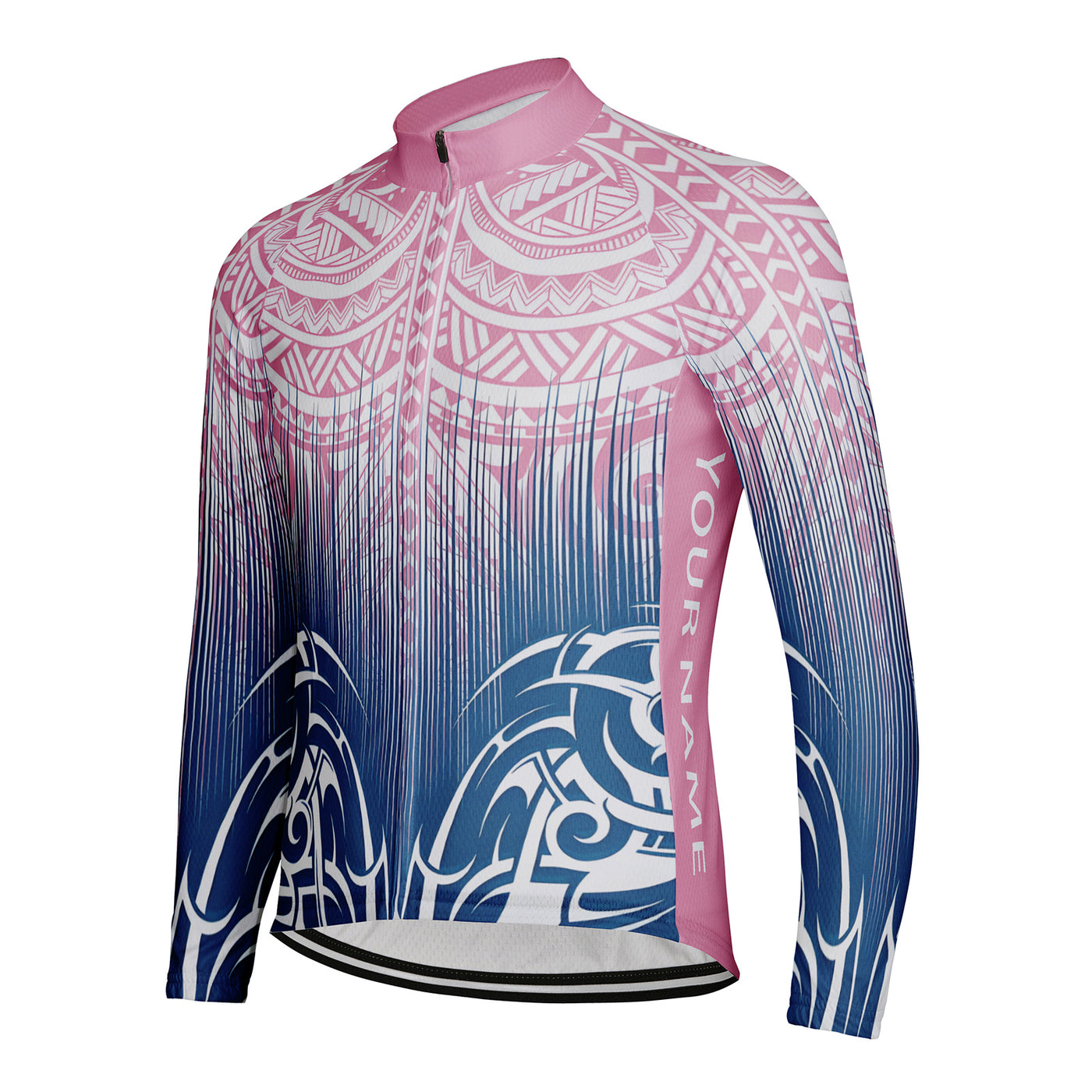 Customized Butterfly Pattern Men's Cycling Jersey Long Sleeve