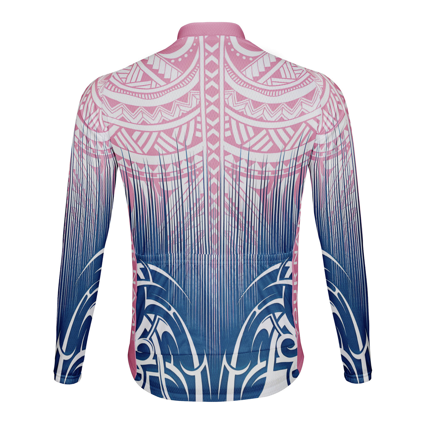 Customized Butterfly Pattern Men's Winter Thermal Fleece Cycling Jersey Long Sleeve