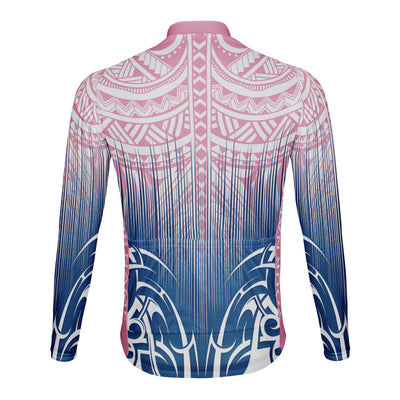 Customized Butterfly Pattern Men's Cycling Jersey Long Sleeve
