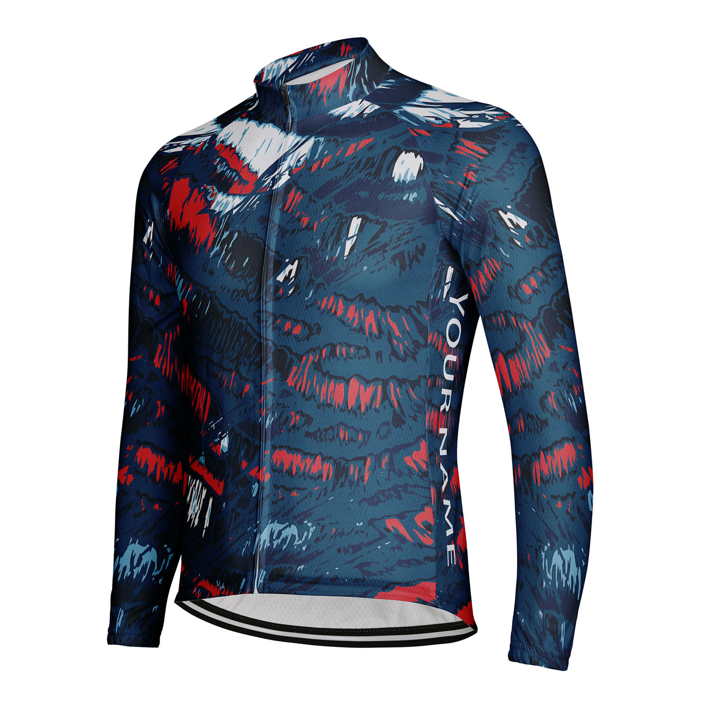 Customized Shanhaitu Men's Winter Thermal Fleece Cycling Jersey Long Sleeve