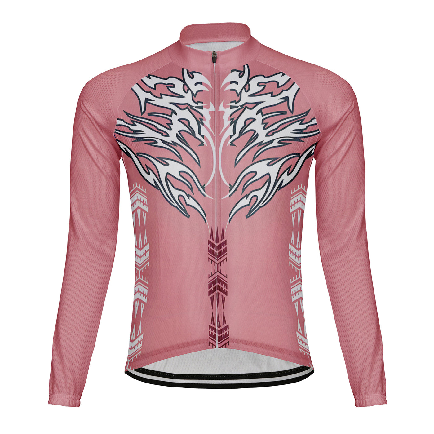 Customized Mask Graphics Men's Winter Thermal Fleece Cycling Jersey Long Sleeve