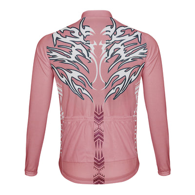 Customized Mask Graphics Men's Winter Thermal Fleece Cycling Jersey Long Sleeve