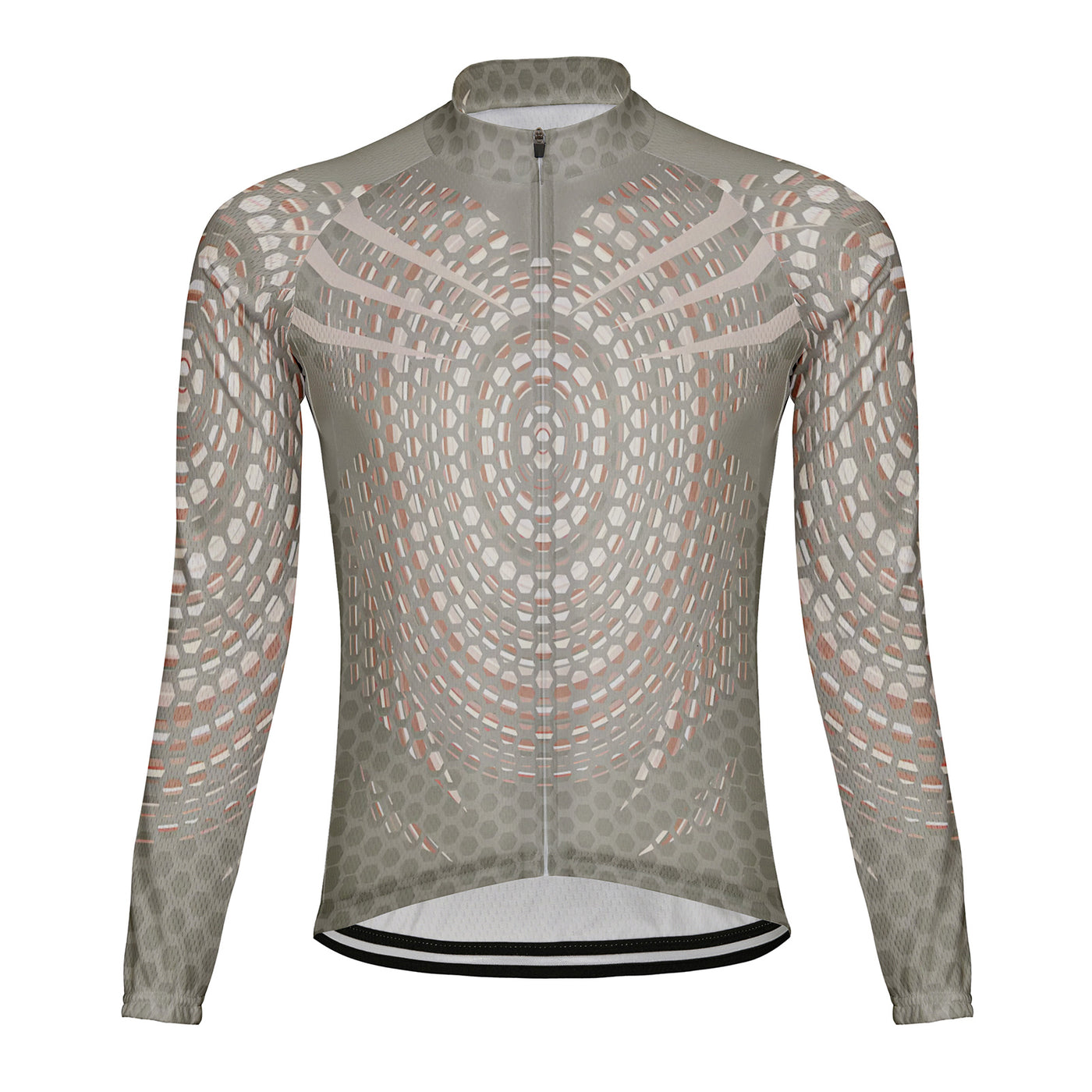 Customized Honeycomb Men's Cycling Jersey Long Sleeve