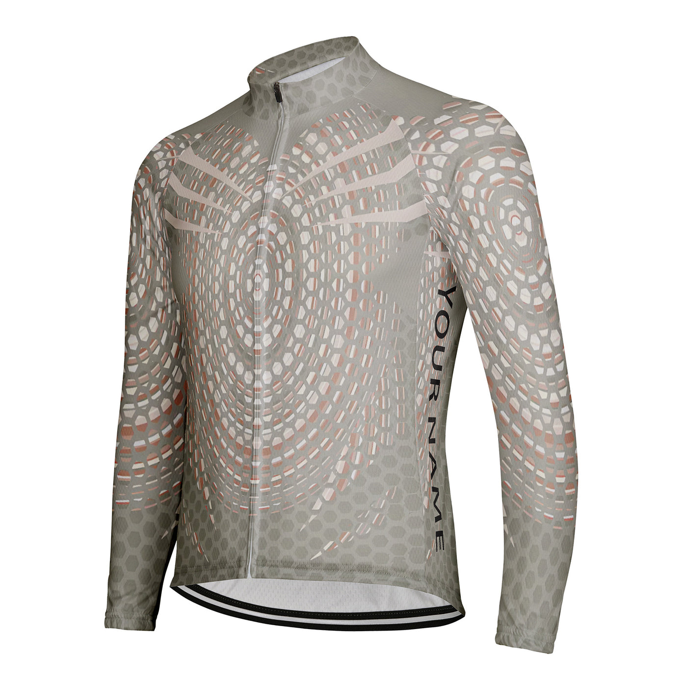 Customized Honeycomb Men's Cycling Jersey Long Sleeve