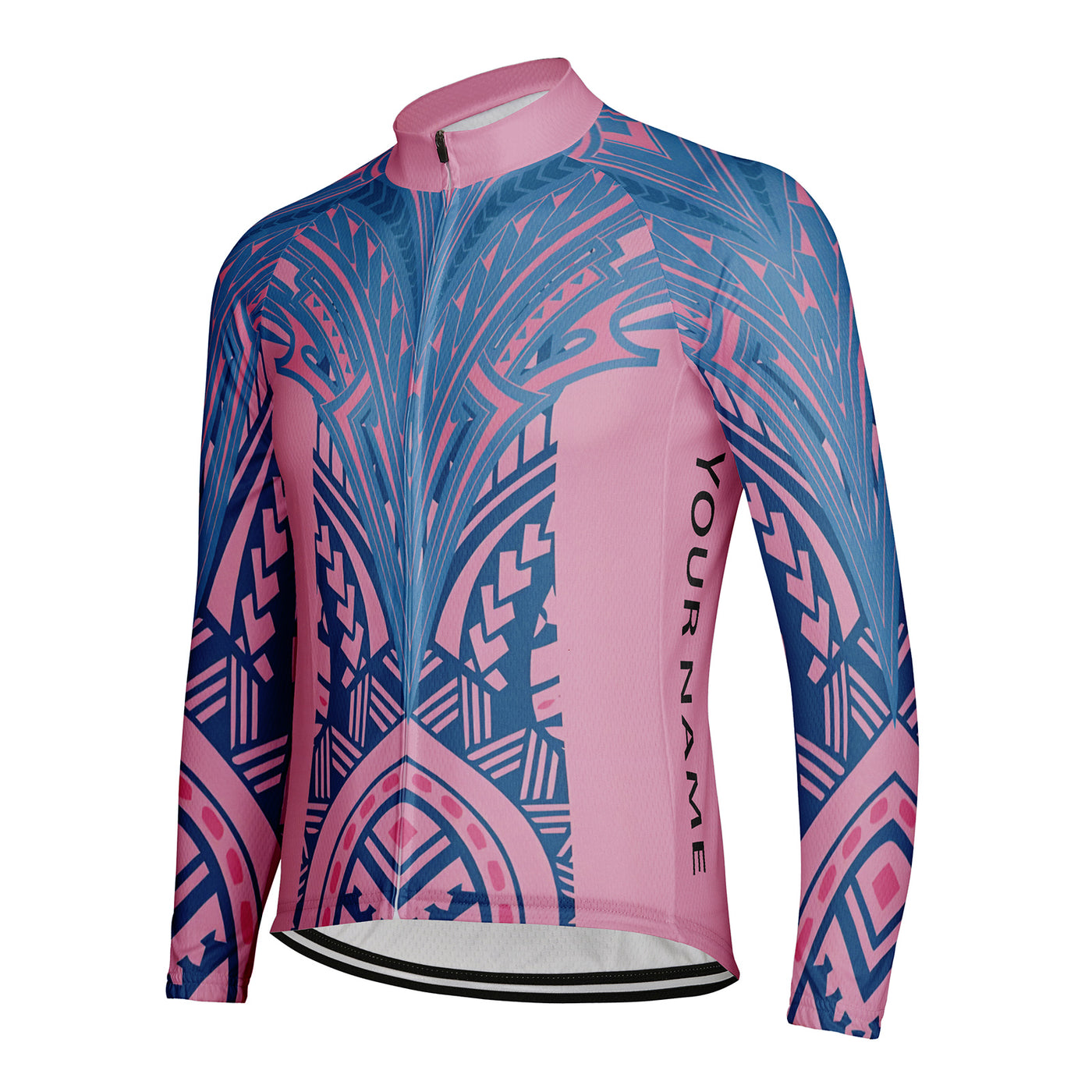 Customized Eagle Beak Shape Men's Winter Thermal Fleece Cycling Jersey Long Sleeve